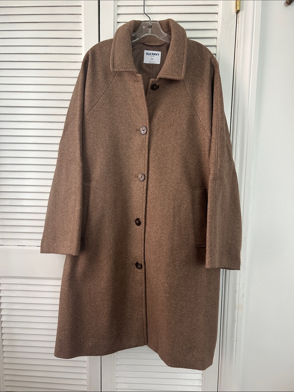 Old Navy Brown Wool-Blend Pea Coat